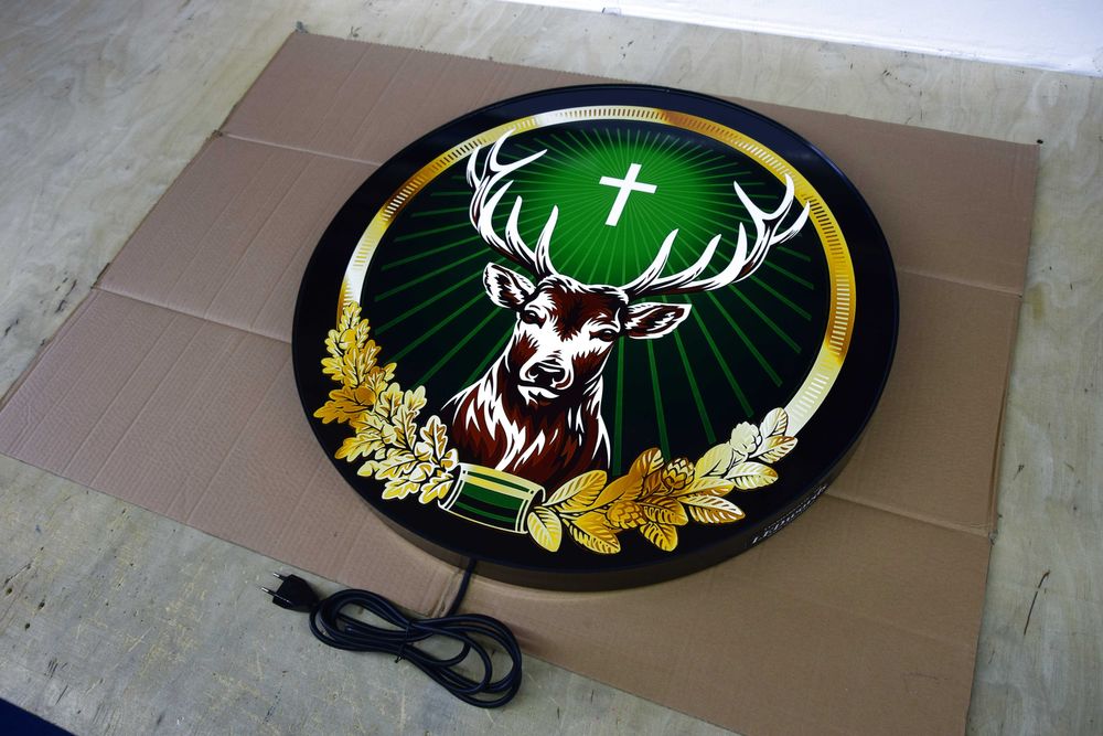 LED Neon Jagermeister, Logo podświetlane 3D, REKLAMA do Baru, Neony