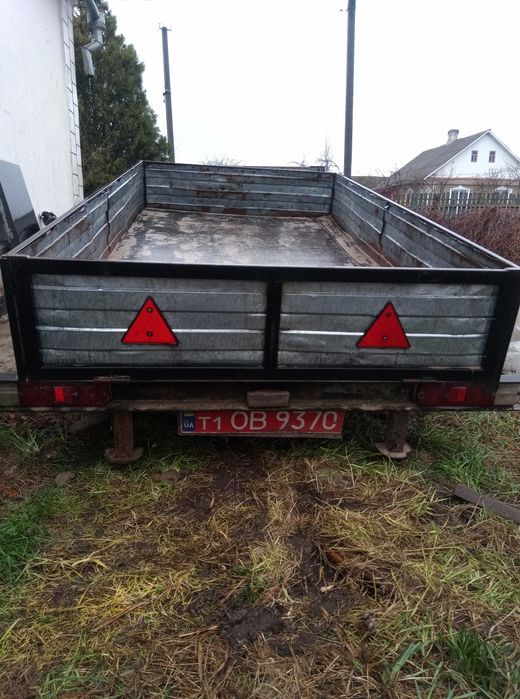 Прицеп2500*1400 рама швелер 100*50 вісь квадрат 80*80 ступиця Волга
