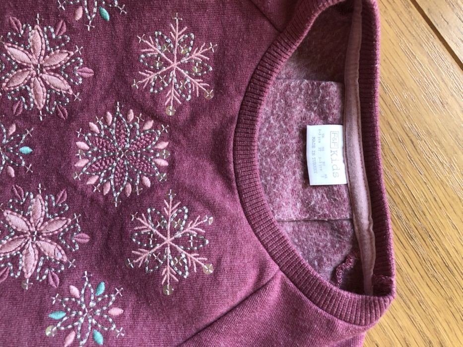Ciepła zimowa bluza, tunika r. 98