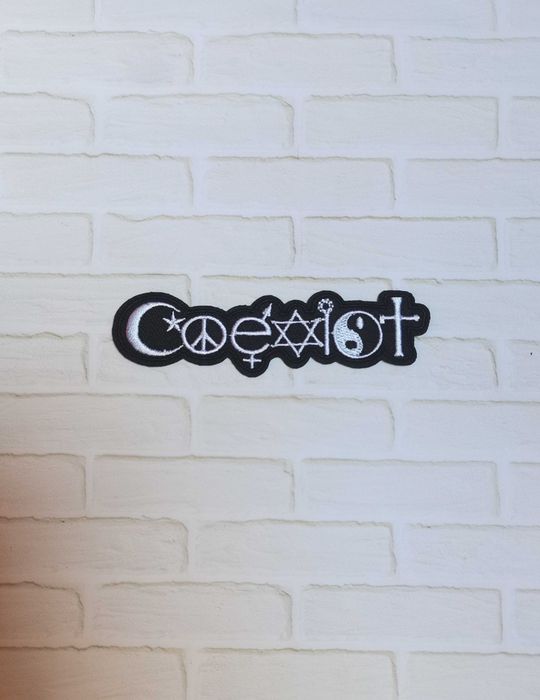 Naszywka, naprasowanka: Coexist Hippie (pokój, koegzystencja)
