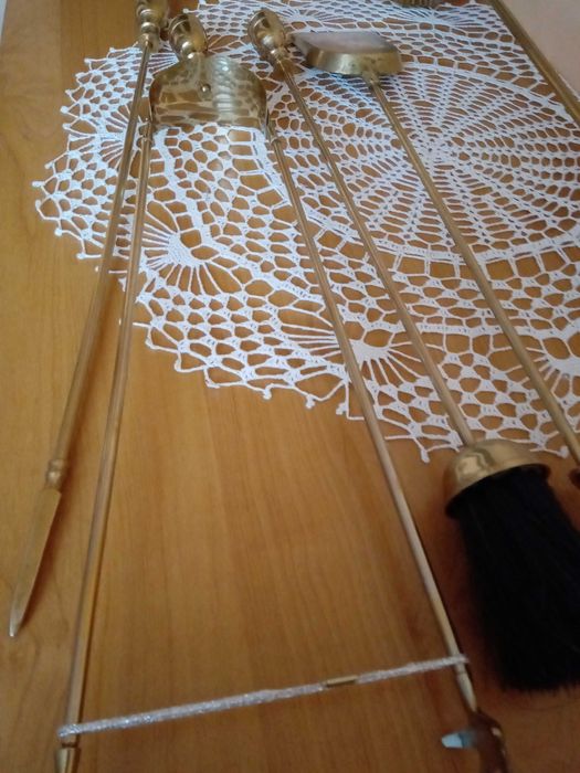 Zestaw kominkowy z mosiądzu