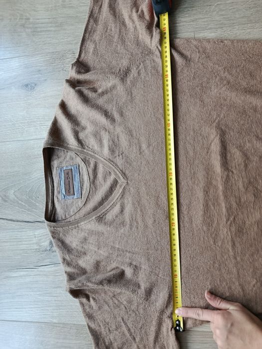 Sweter V neck w serek z kaszmirem Massimo Dutti r.L