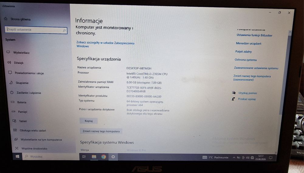 Asus X 550 C i3 windows 10