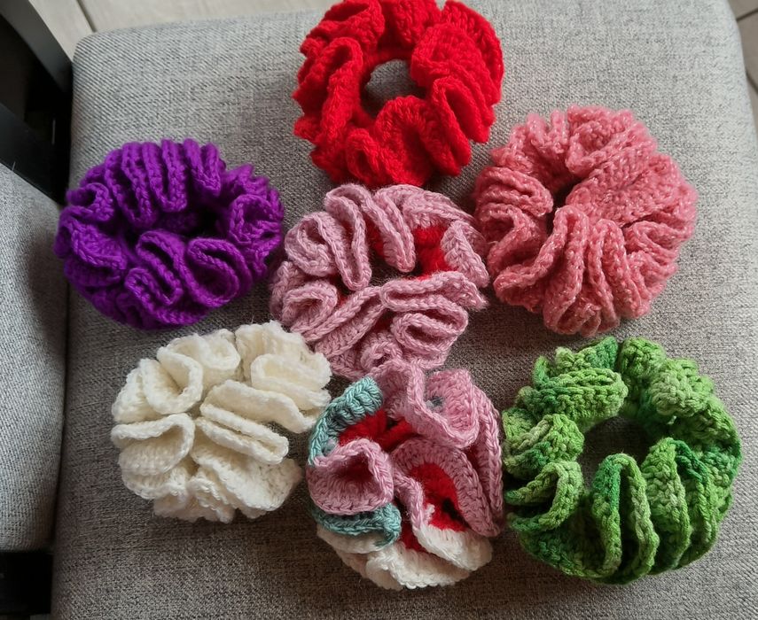 Frotka gumka scrunchy handmade