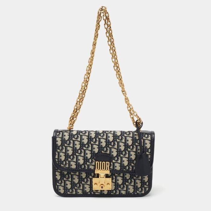 Torebka Dior Oblique Canvas and Leather Dioraddict Flap Chain Bag