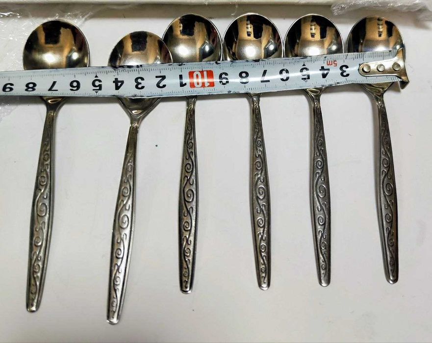 Ложки столовые чайные нержавейка весна вьюнок ссср.