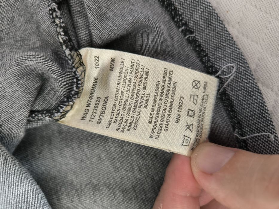 Wrangler koszulka polo M/L męska szara