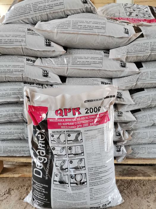 Asfalt na zimno QPR2000 mieszanka masa bitumiczna  Producent Degamex