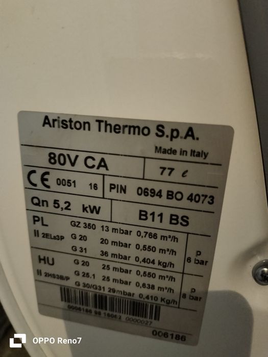 Bojler gazowy Ariston