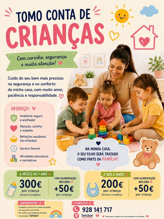 Tomo conta de crianças em Setúbal