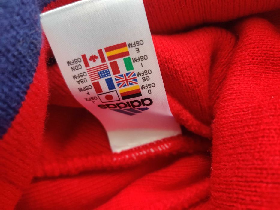 Adidas czapka zimowa oryginalna okazja na zimę Red Czerwona