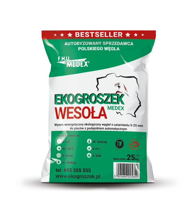 ADAMER Ekorgoszek MEDEX Wesoła 29 MJ węgiel wysokokaloryczny workowany