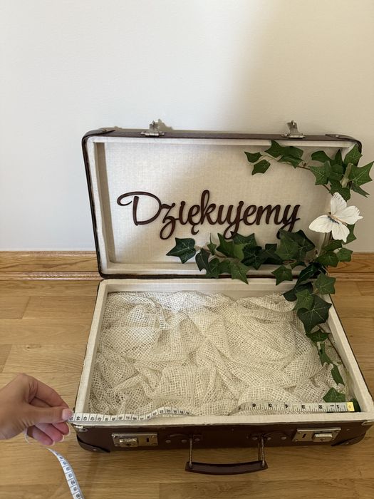 Walizka na koperty walizka ślubna vintage boho dziękujemy