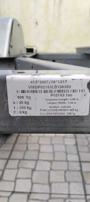 Atrelado para moto com rampa, novo