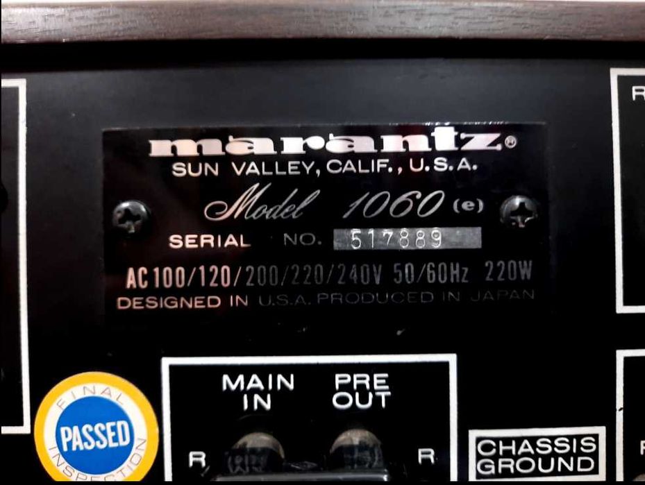 Marantz - Modelo 1060 - Amplificador integrado de estado sólido