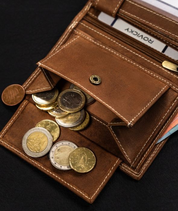 Portfel męski skórzany nubuk prezent dla kowboja szeryfa sheriff nowy