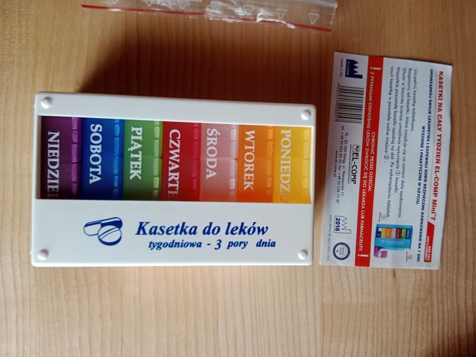 Kasetka na leki ( 3 pory dnia )