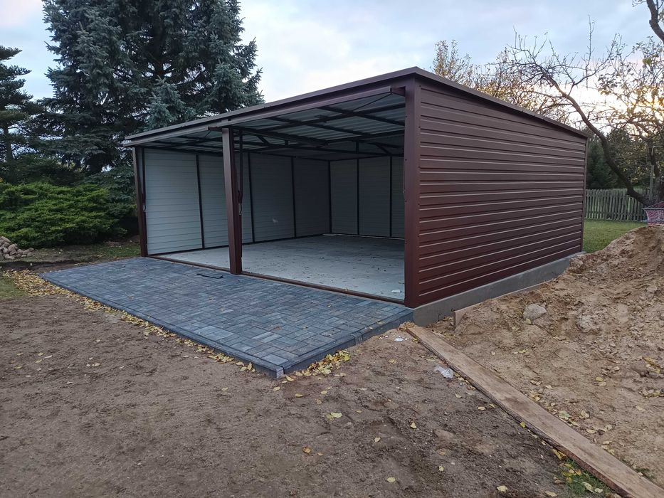 Garaże blaszane garaż blaszany 6x5 7x5 6x6 wiata blaszana profil kolor