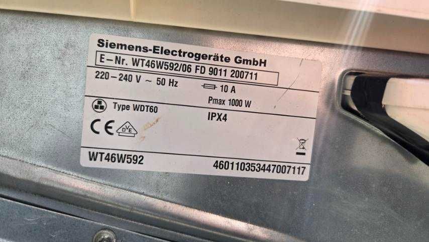 Сушильна машина Siemens WT46W592/06 (iQ700 BlueTherm) з тепловим насосом. 7кг німеччина germany бв, сушка сіменс бош конденсаційна, побутова техніка.