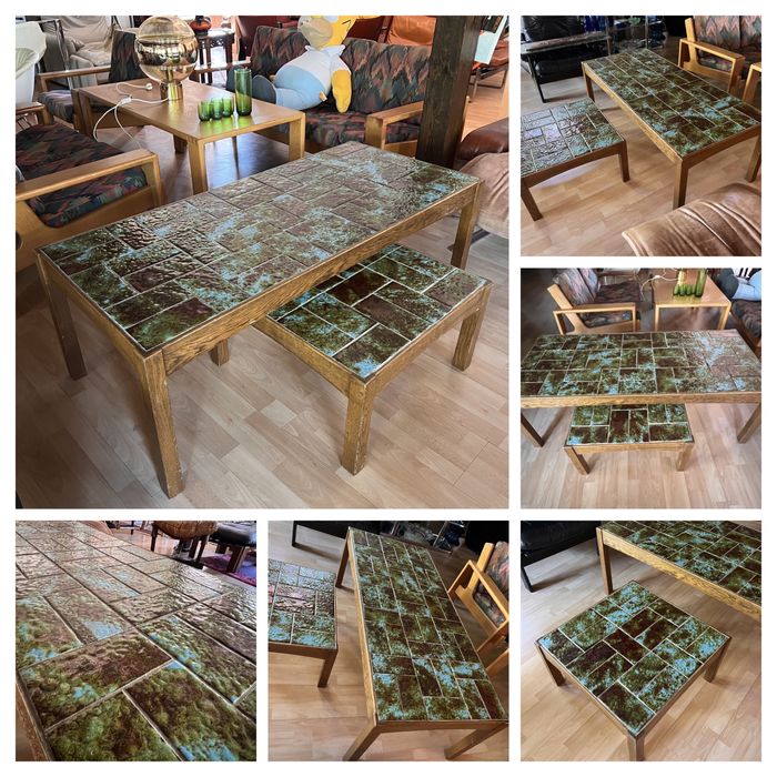 Mid century modern para stolików kawowych Jean Linard