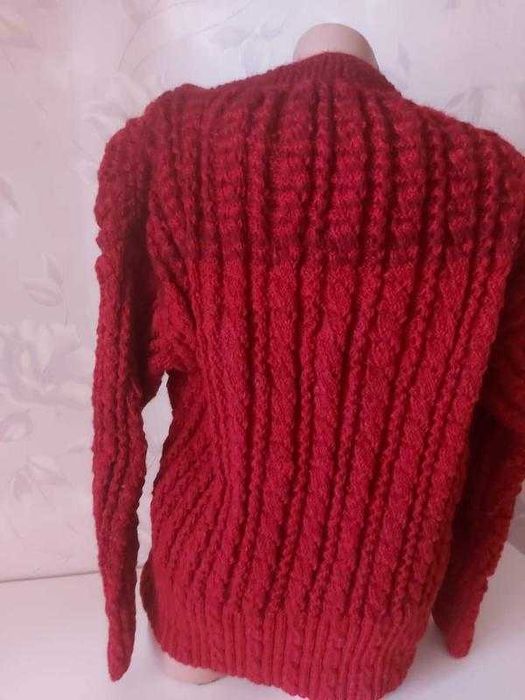 Шерстяная шикарная женская кофта самовязка, шерсть