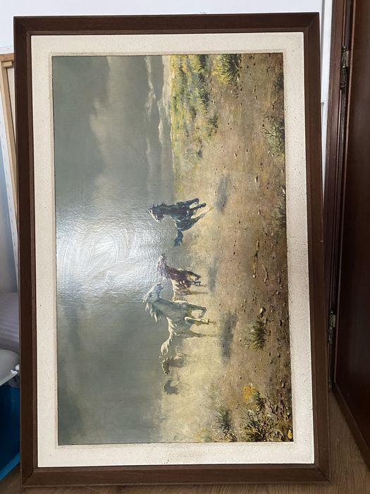 Quadro grande com tema equestre
