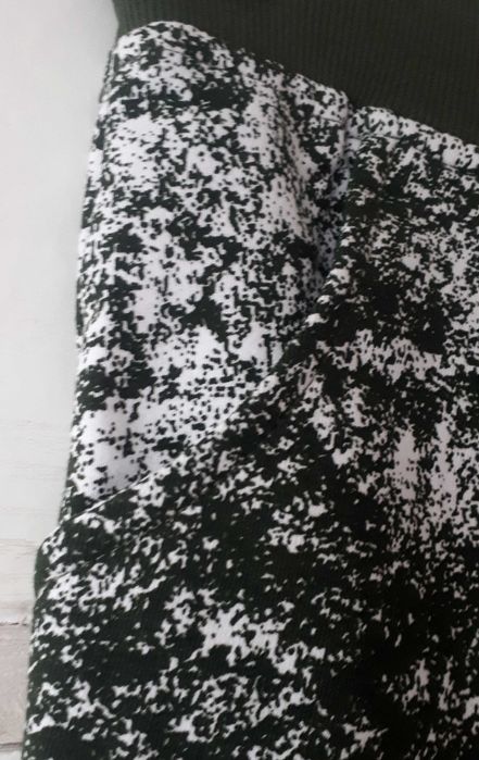 Spódniczka sportowa z gumką, butelkowa zieleń+biel