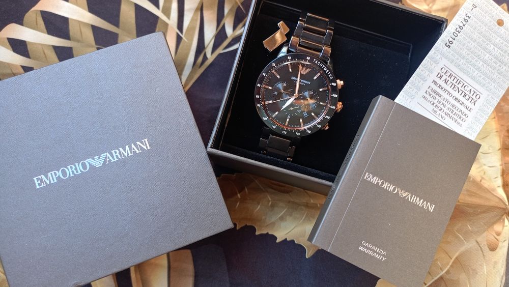 Wyprzedaż.. Oryginalny Emporio Armani AR70002 Ceramica | Pełen Komplet | Uszkodzony