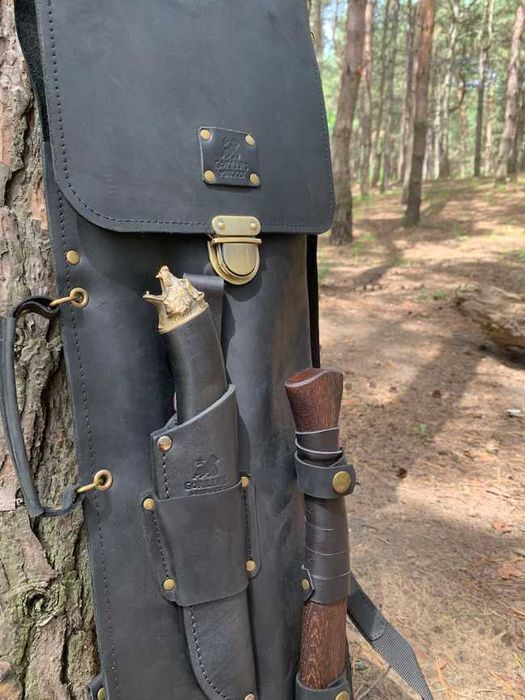 Подарунковий набір шампурів у шкіряному чохлі, подарочный набор