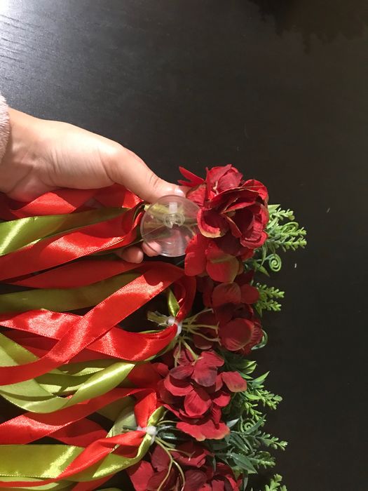 Flores decorativas com ventosa