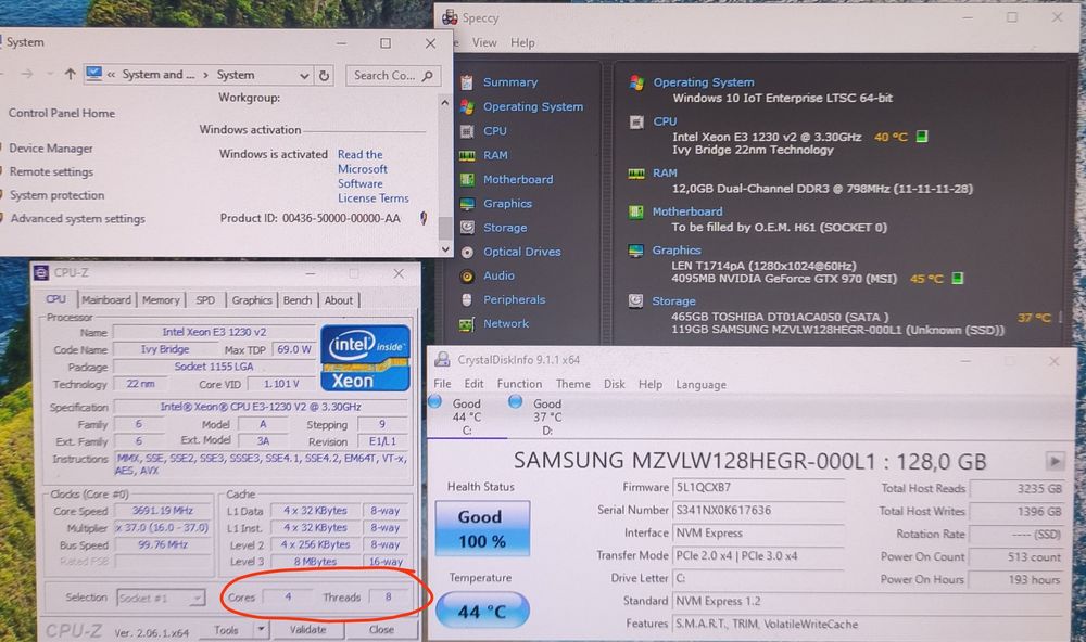 PC gamer Core i7 3770 3,8ghz+ GTX 970 4gb+ 12gb+ SSD 625gb