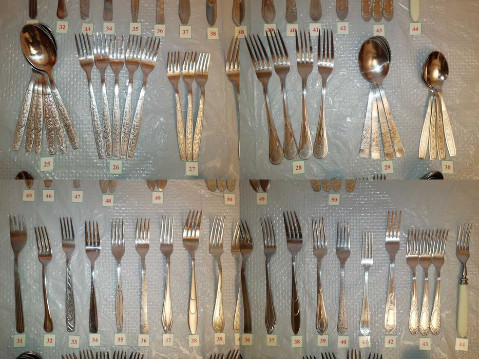 Столові прибори СССР: ложки, виделки (нержавійка, титан)