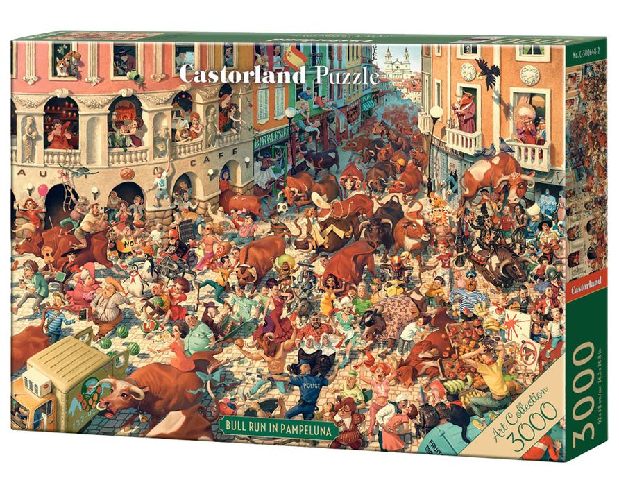 Puzzle 3000 Art Collection Bull Run In Pampeluna C-300648-2. Nowy Produkt