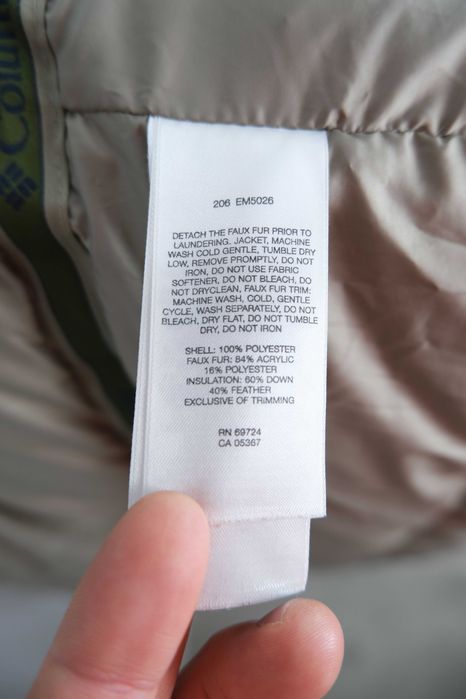 Columbia męska kurtka puchowa r L