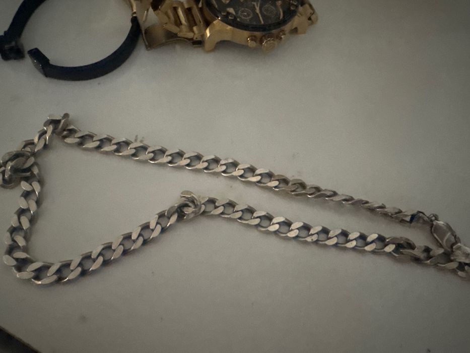 Łańcuch gruby srebrny ponad 100 gram 55 cm długi