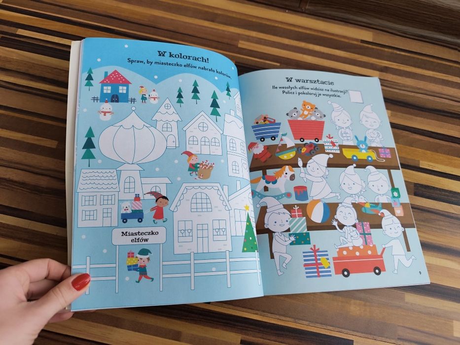 Wesołe święta książka świąteczna z naklejkami