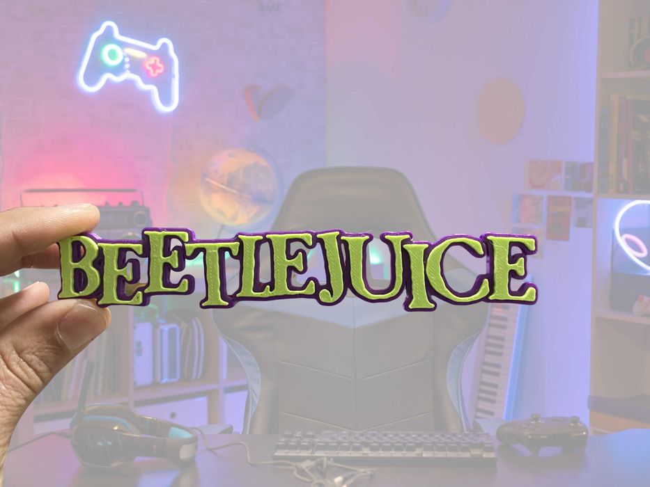Placa decorativa BeetleJuice 16cm