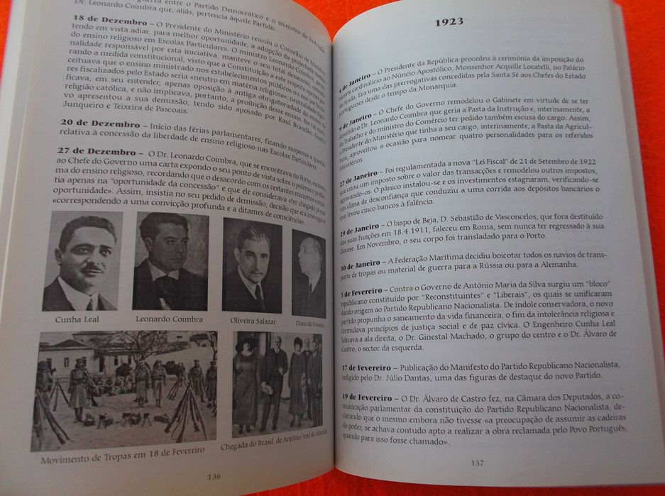 Primeira Républica Em Datas e Ilustrada 1910 / 1926