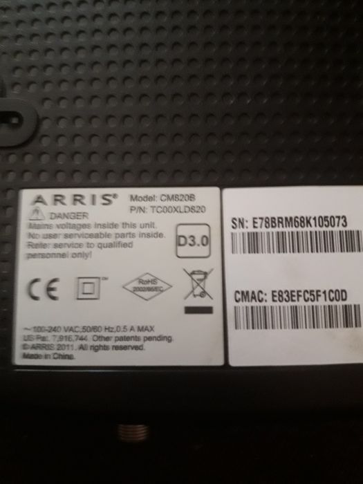 Модем ARRIS CM820B