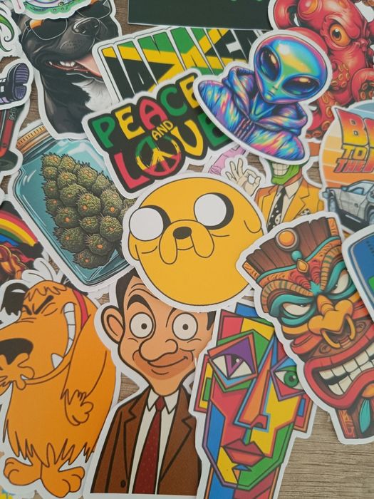 Pack 58 Autocolantes / Stickers – Estilo Pop, Geek, Skate & Cultura Urbana