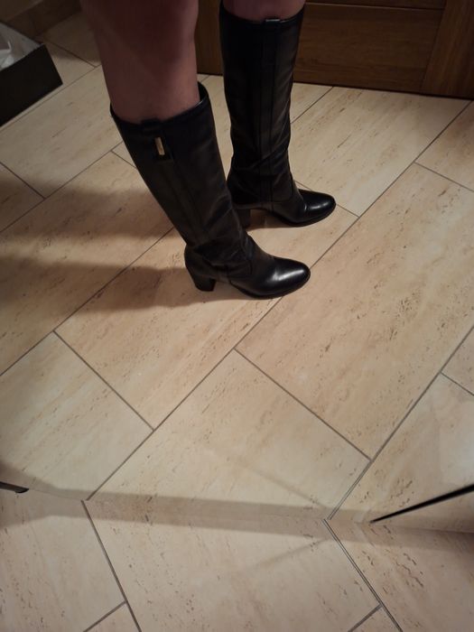 Jak nowe włoskie skórzane kozaki Prima Moda rozmiar 38