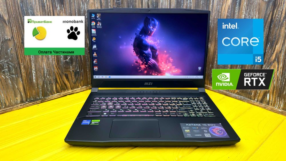 Стильний Геймерський Ноутбук Msi Katana 15 B12V /RTX 4050 6GB/ГАРАНТІЯ