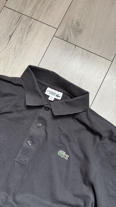 T-shirt , koszulka Lacoste M męska szara z kołnierzykiem