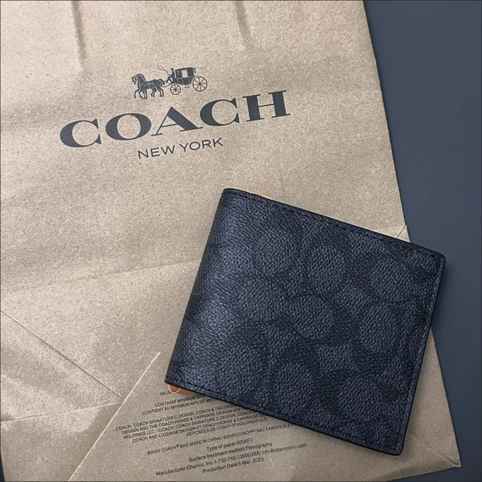 Стильный  мужской кошелек портмоне Coach Коач монограмма