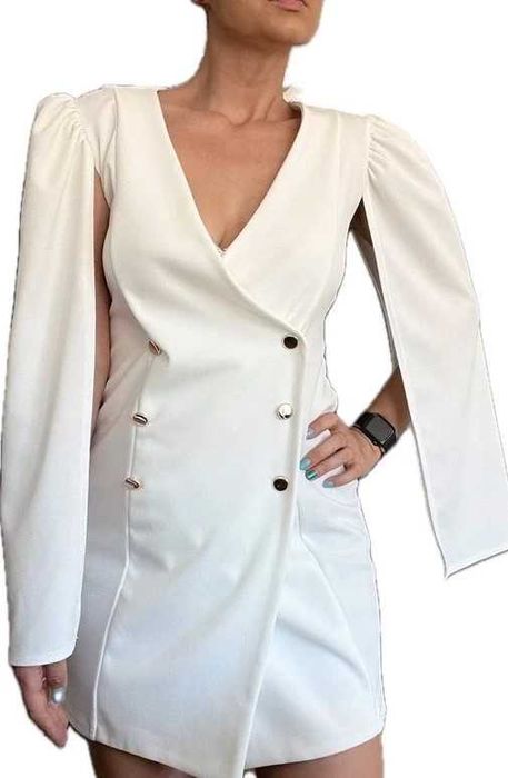 Sukienka elegancka marynarkowa marynarka szmizjerka PrettyLittleThing