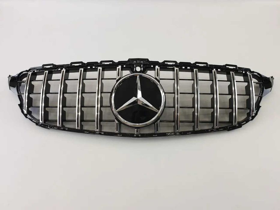 Решетка mercedes C W205 2019-2021год.GTстиль (chrome Black) с камерой