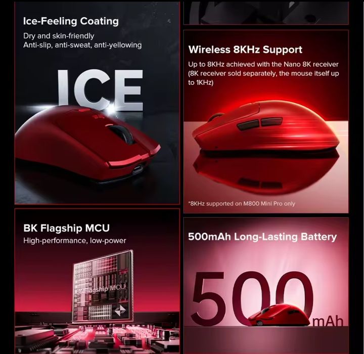 Игровая мышь Delux m800 mini Pro.3 цвета.Paw3395.Легкая.500mah.Новые#