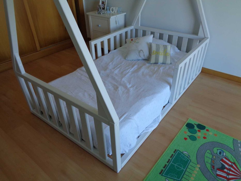 Cama Tenda Madeira Pinho Montessori