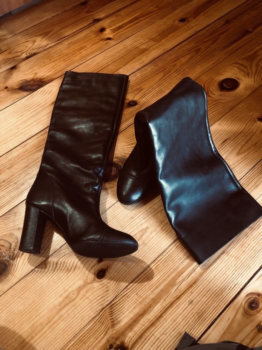 Сапоги трубы черные