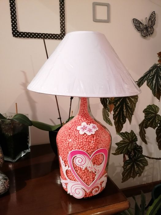 Candeeiros de garrafas de vidro